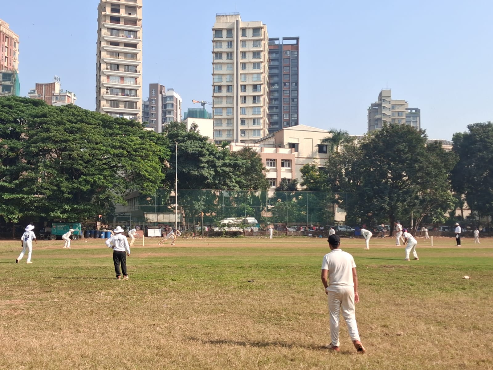 On the field