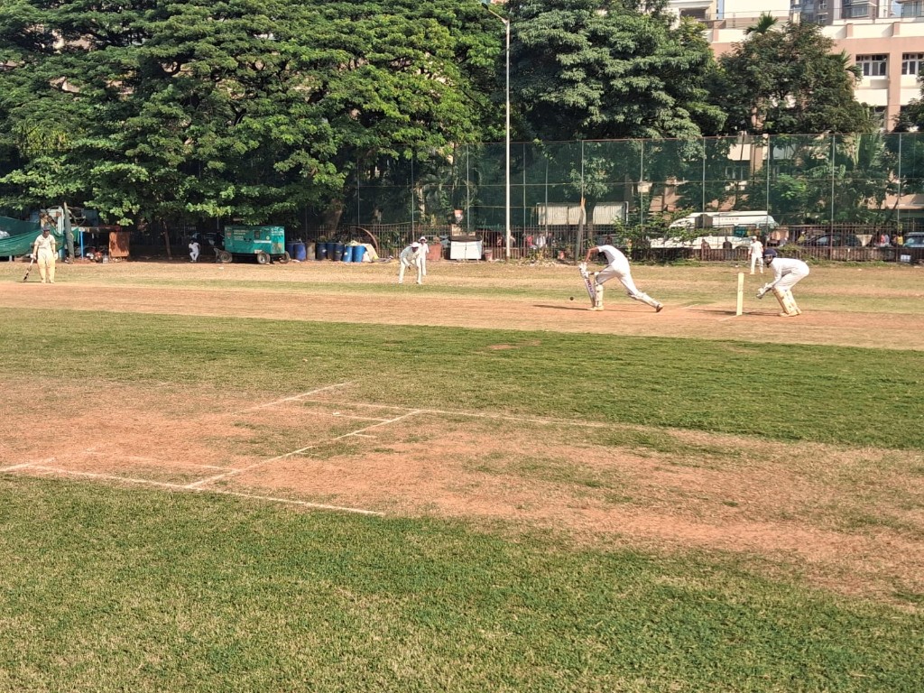 Grassroots cricket match in play